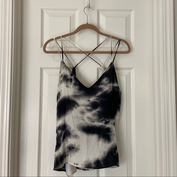 Audrey 3+1 Tops - Black & White Tie Dye Top